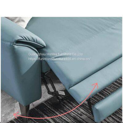 New First Layer Cowhide Functional L-Shaped Chaise Longue Sofa Modern Minimalist Doll Cotton Skin-Friendly Leather Sofa Combination photo-5