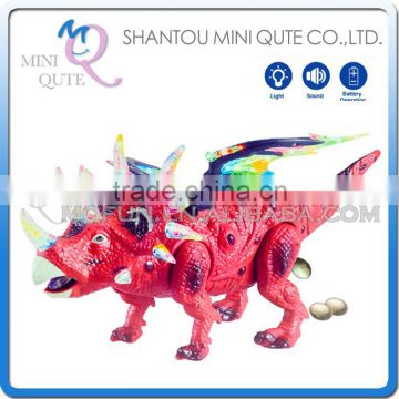 Mini Qute 43 cm plastic Godzilla Jurassic Park sound flash walk electronic dragon Dinosaur Triceratops model toy NO.2024