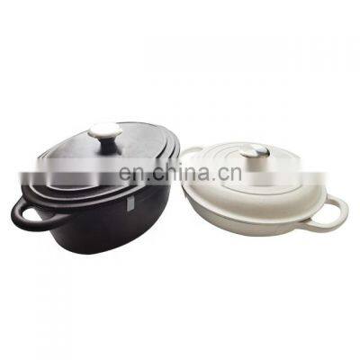 Casting Iron Camping Bakeware 12Pcs Ceramic Cookingware Kitchen Pots Non Stick Cookware Set