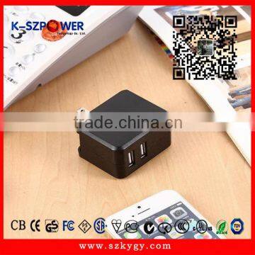 2016 G-series 17W K- 053400 multiple type 2 usb port ac dc powerusb charger 5v 1a 2a with CE UL