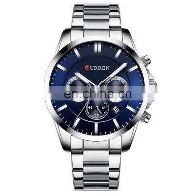 Brand CURREN Men's Watch Men's Calendar Business Watch Multi-function Six-hand Steel Band Quartz Watch