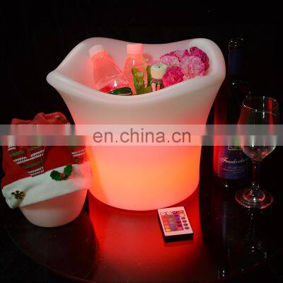 High quality Bar Light Champagne Wine Drinks Beer Bucket KTV Nightclub Portable luminous rechargeable champagne led wine cooler