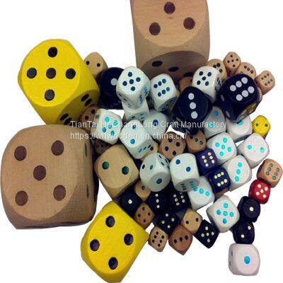 Manufacturers Customize Various 12-90mm Dice Game Props, Wooden Dice, Six Sided Educational Toys photo-4