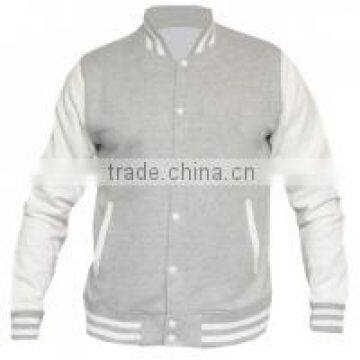 Custom american baseball jackets,baseball varsity jackets wholesale, gray white jackets