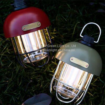 3 Led Modes Type-C Rechargeable Waterproof Retro Luxury Atmosphere Dimmable Camping Light photo-4