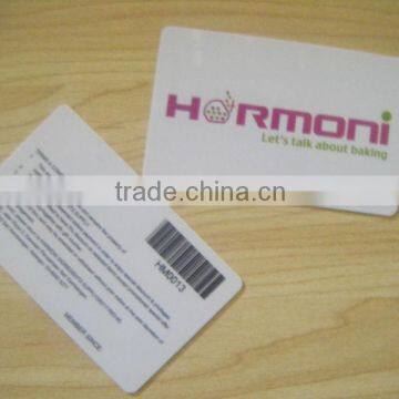 pvc game card with barcode