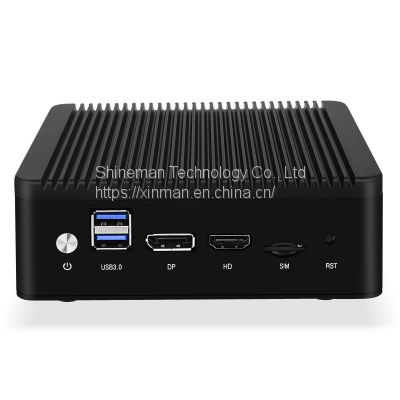 Rugged Fanless 4 LAN Factor Mini PC Intel Celeron J4125 2.0GHz DDR4 Embedded Industrial Computer