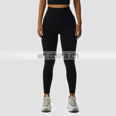 High Waist Yoga Leggings Without T Line Wholesale Women Fitness V Shape Sport Pants