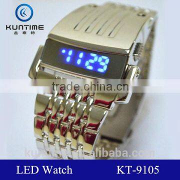 2014 new hot selling watch machine cat head stainless steel back LCD watch iron men watch