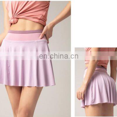 Wholesale Quick Drying Tennis Pleated With Shorts Mini Skirt Fitness Sportswear Sports Gym Fitness Skirts Athletic Wear Clothing photo-3