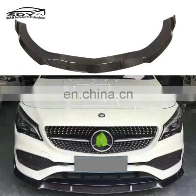 C117 CLA LCI BS Style Carbon Fiber Front Lip Front Bumper lip Front Splitter For Mercedes Benz C117 CLA CLA45