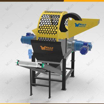 Walle Industry Car tyre shredder truck Tyre waste shredder OTR tire shredder