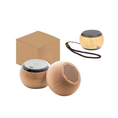 Original Wooden Wireless Bluetooth Portable Outdoor Column Stereo Loudspeaker Mini Surround Bass Box Speaker for Home Party