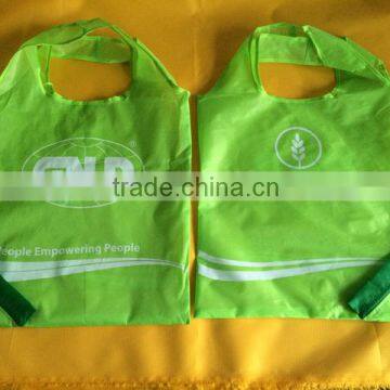 custom made promotion folding bags, polyester foldable bags for shopping