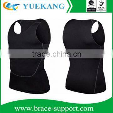 Mens Breathable Sport Vest, Sleeveless Compression Tank Top, Slimming Body Shaper Vest Shirt