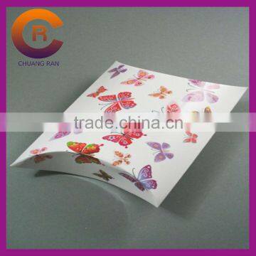 Full printing blank matte lamination cheap custom cheap gift pillow boxes