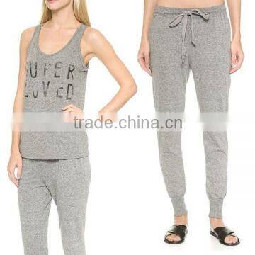 casual nightclothes wholesale tank top with trousers custom lady pajamas