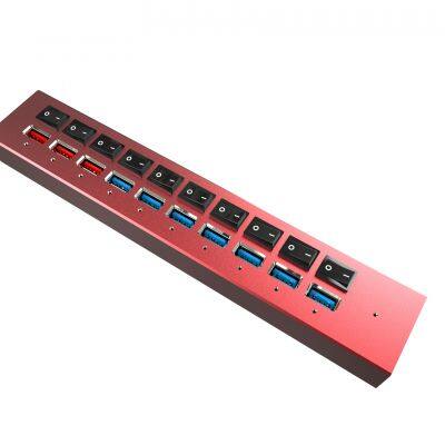 7 in 1 Aluminium Alloy USB Hub USB 3.0 Docking Station Extender Adapter for Computer Accessories photo-5