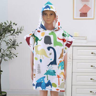 Пончо - полотенца из микрофибры с принтом