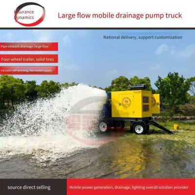 Diesel Engine Sand Pump, Large Flow Non-clogging Emergency Flood Control Pump Truck, Diesel Engine Water Pump, Large Flow and High Head Submersible Pump