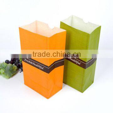 High Quality Disposable Square Bottom Fast Food French Fries Bread Paper Bag Quality Choice