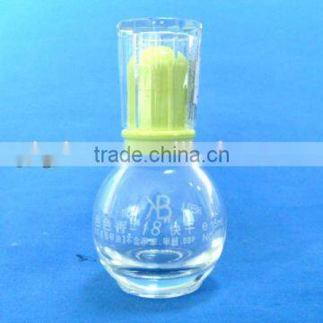 15ml round shape nail polish glass bottle