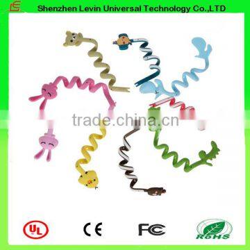 Manufacturer Cheap Wholesale Lovely Design Cartoon Phone Data Charger