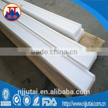 CNC machining white UHMWPE guide rail strip