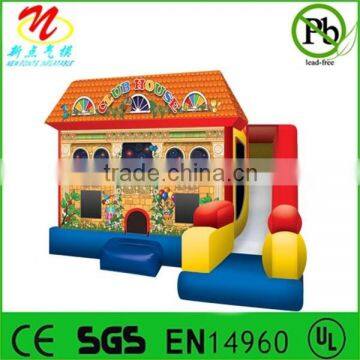 Cheap inflatable club house bouncy castle combo jumper for toddlers