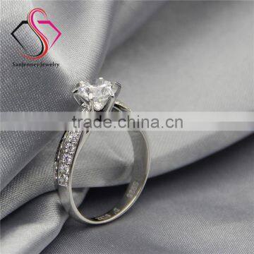 Round Brilliant Cut Moissanite 1CT 6.5mm Center Star Accents 14k 18k White Yellow Gold Diamond Engagement Ring photo-4