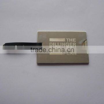 Metal Rectangle Bag Tags with Printed Logo