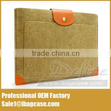 Fashion Sturdy Camel Felt Laptop Bag