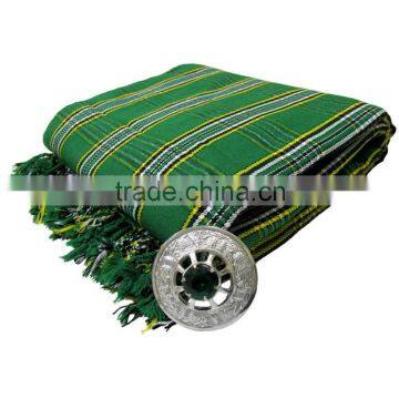 Irish National Piper Shawl Made Of Fine Quality Tartan Material