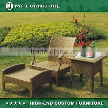 cheap price rattan wicker garden leisure furniture set with low seat chair