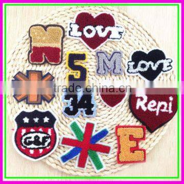 Factory wholesale Love Heart Mixed Package Hand Sew-on Towel Embroideried DIY Woven Patches