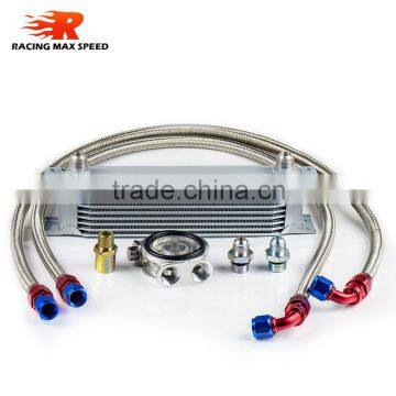 wholesale universal racing car row 10 oil cooler