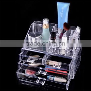 Hot Sale Factory Manufacturing High Quality Acrylic Plastic Drawers Jewelry and Cosmetics Organizer