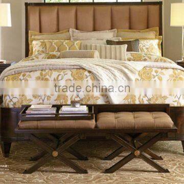 American bed design solid wood bedroom furniture set country style king size bed