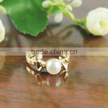 wholesale pearl girls brass rings