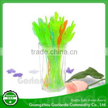 colorful promotional plastic cocktail swizzle stick