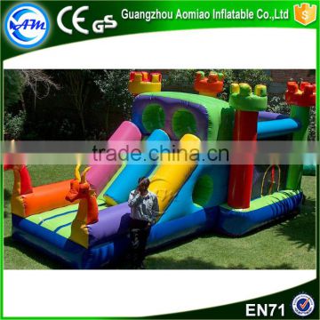 Colorful wholesale inflatable bounce houses dragon slide adult bouncy house for backyard