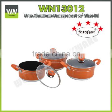 Non-stick coating aluminium casseroles different size available casserole with lid