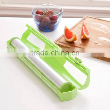 2016 Creative 304 stainless steel blade candy color plastic cling film cutter