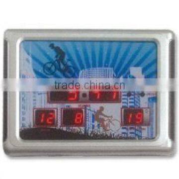 LED Digital Desk Alarm Clock with Calendar & Temperature Display