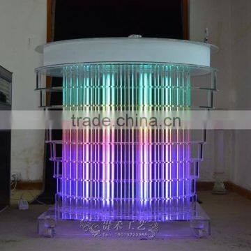 colorful acrylic bar table with LED lights, bar table for bar, dj equipment