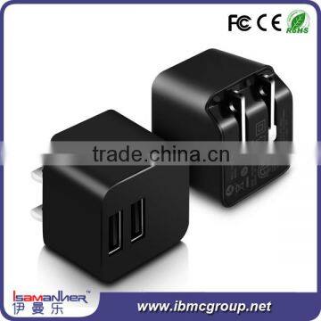 Free logo professional wall charger dual 5v 3a usb charger adapter for cellphones