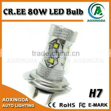 Automotive H7 LED bulb CREEE 80W XBD fog light bulb