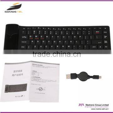 [somostel] Flexible portable waterproof custom silicone cover bluetooth computer keyboard specification