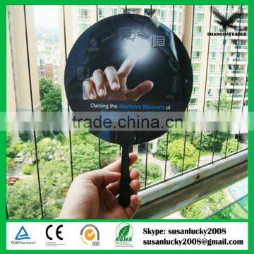 Promotional Round hand fan, O ring hand fan,custom pp fan (directly from factory)