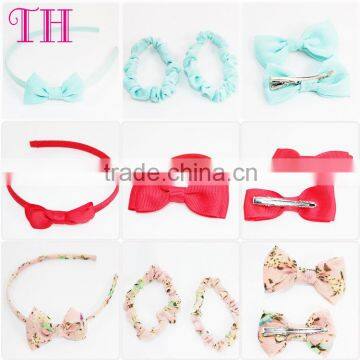 fancy hair accessories korean types of hair bands fabric grosgrain flower bow party headband for kids